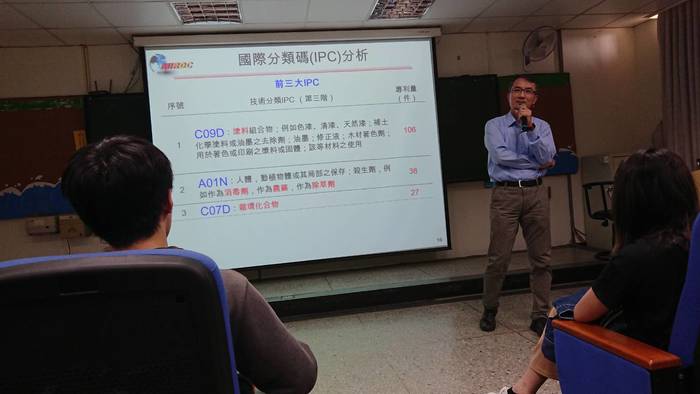 楊勝仲透過實際案例  說明專利檢索的重要性（中山大學海資系  提供）圖片