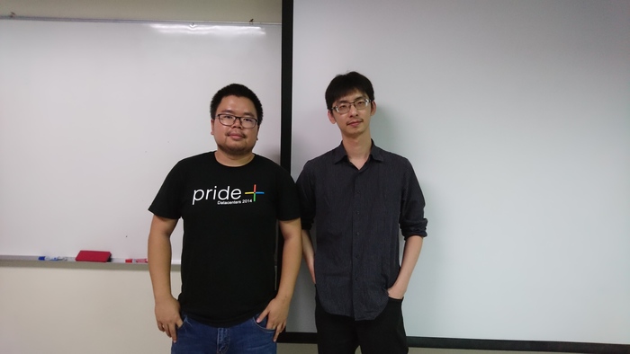 江孟修與楊鵬宇兩個大學時代跌跌撞撞的求學者（中山大學資工系　提供）圖片