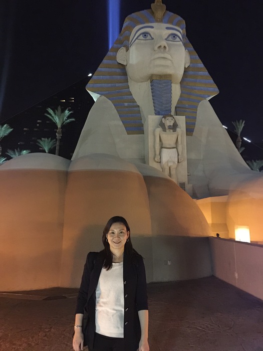 Zoe於Las Vegas的夜晚，回憶起當時Las Vegas的美景記憶猶新（Zoe提供）圖片