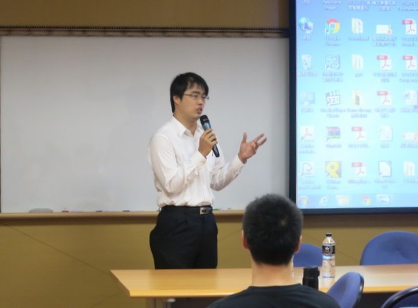 曾獻樟勉勵學弟妹把握每一次機會！（圖／中山經研所提供）圖片
