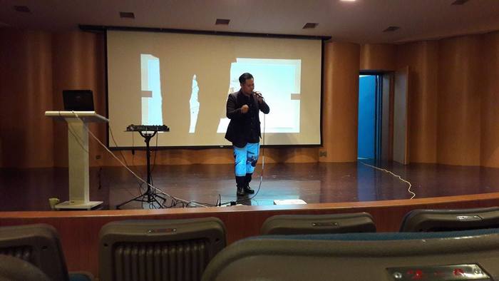 潘絃融返回母校經驗分享。（圖／中山大學音樂系提供）圖片