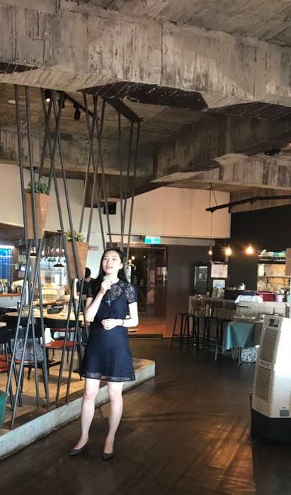 傅于璦分享在華碩擔任業務經理的點滴（中山大學外文系　提供）圖片