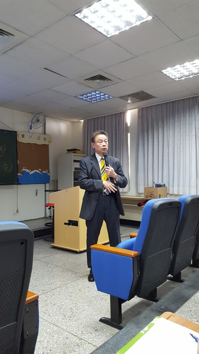 劉鐘麟回母校演講（中山大學海資系 提供）圖片