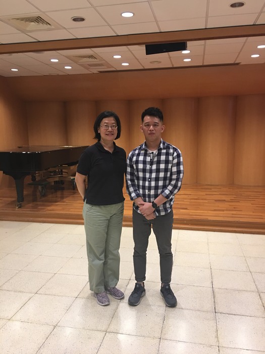江俊典學長與在中山大學的主修老師－李思嫺圖片
